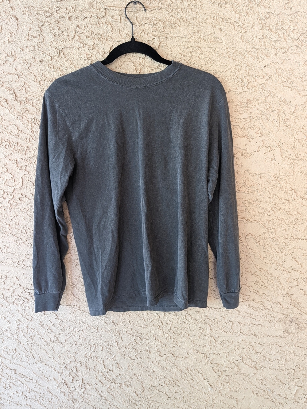 Comfort Colors Women’s Long Sleeve Shirt Small Charcoal Pepper Garment Dyed